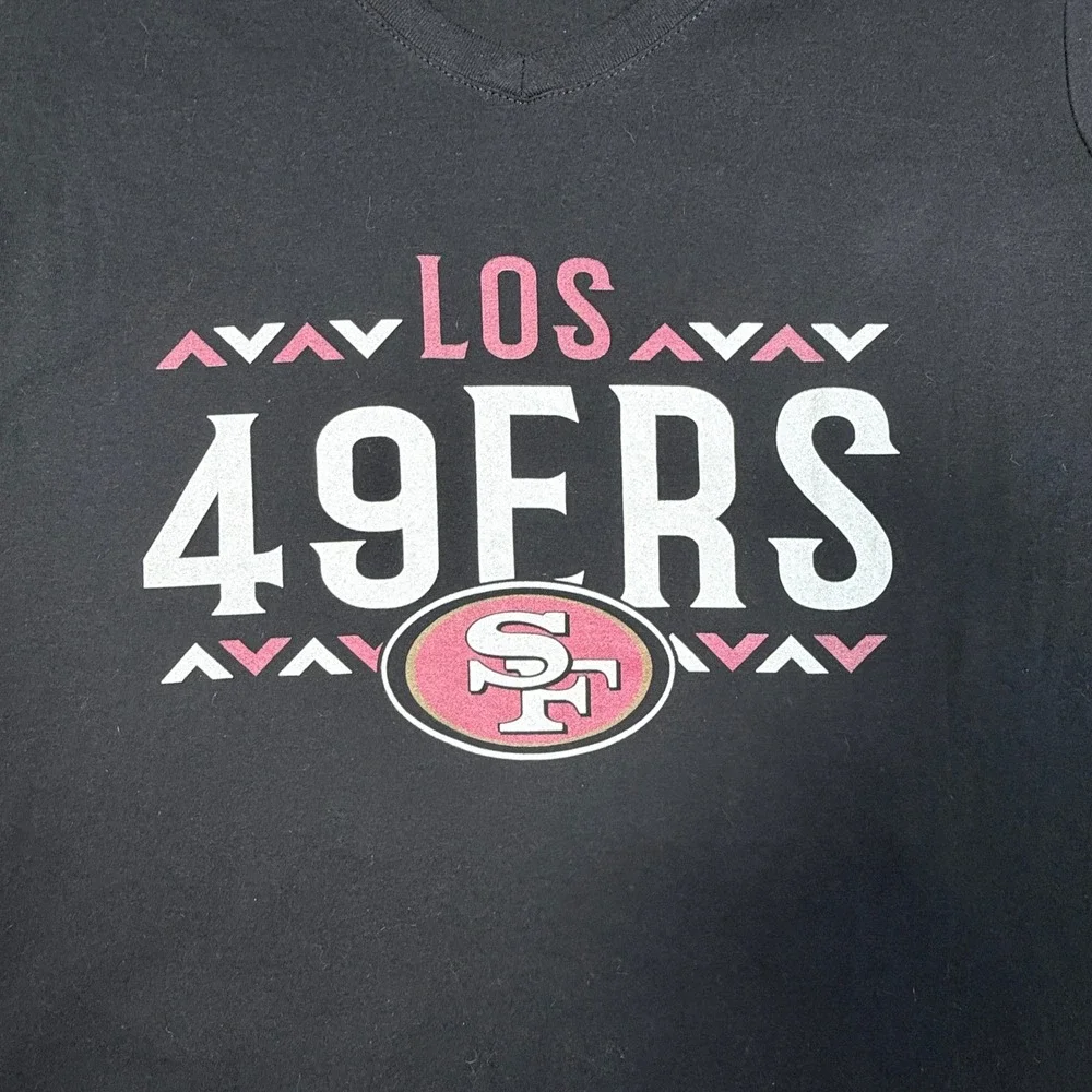 Fanatics San Francisco 49ers Los 49ers V-Neck Graphic T-Shirt Black Large